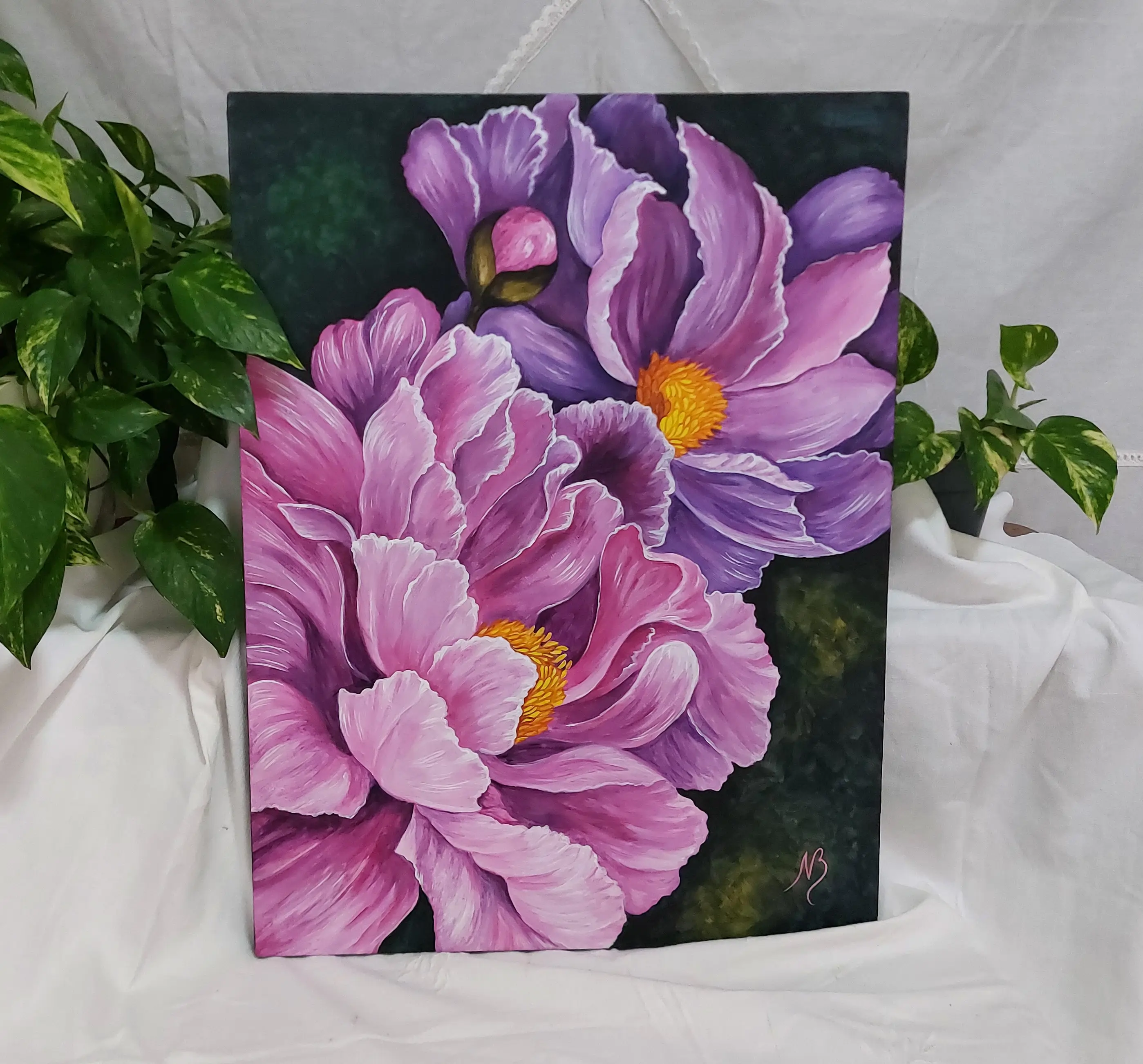 Cuadro Flores moradas